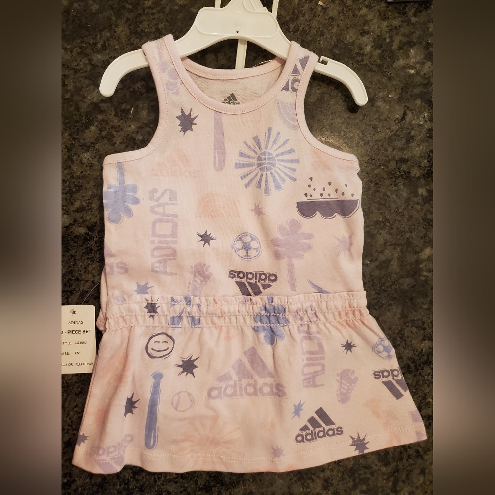 Adidas two piece baby girl set